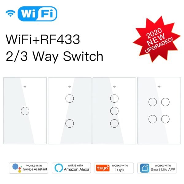 Smart Glass Panel Touch Switch with WIFI