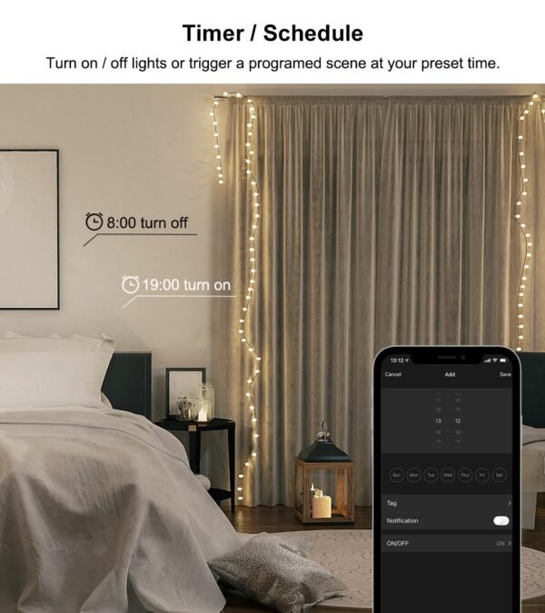 Wifi Bluetooth LED Fairy String Lights RGB 10M