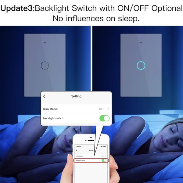 Smart Glass Panel Touch Switch with WIFI