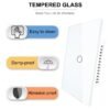 Smart Wifi Touch Switch No Neutral Wire Required Smart Home 1/2/3 Gang Light Switch 220V Support Alexa Tuya App 433RF Remote