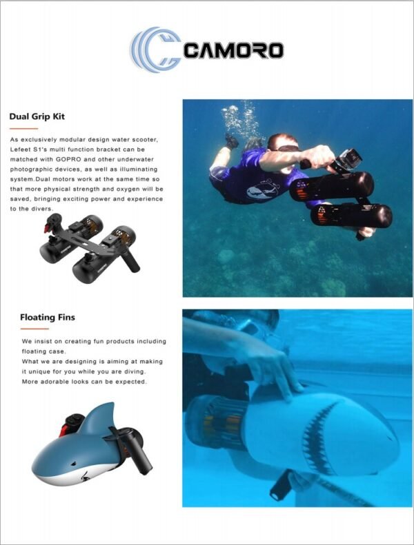Electric Jet Underwater Sea Scooter LEFEET S1 Propeller Scuba Diving Motor Water Scooter Snorkel Equipment