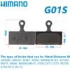 Shimano B01S G01S Resin MTB Bike Disc Brake Pads