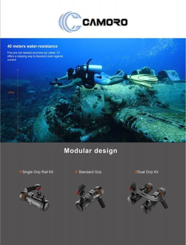 Electric Jet Underwater Sea Scooter LEFEET S1 Propeller Scuba Diving Motor Water Scooter Snorkel Equipment