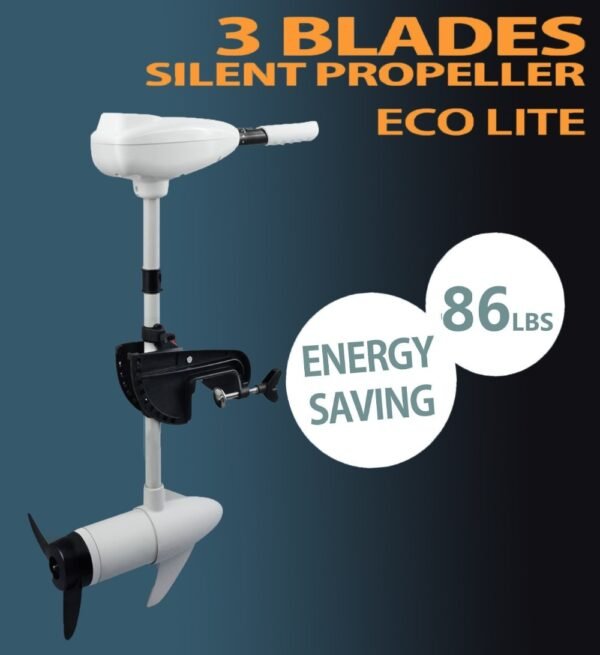 New-86LBS-Electric-Trolling-Motor-Inflatable-Boat-Outboard-Engine-Fishing-White 86LBS Thrust 12V Electric Trolling Motor