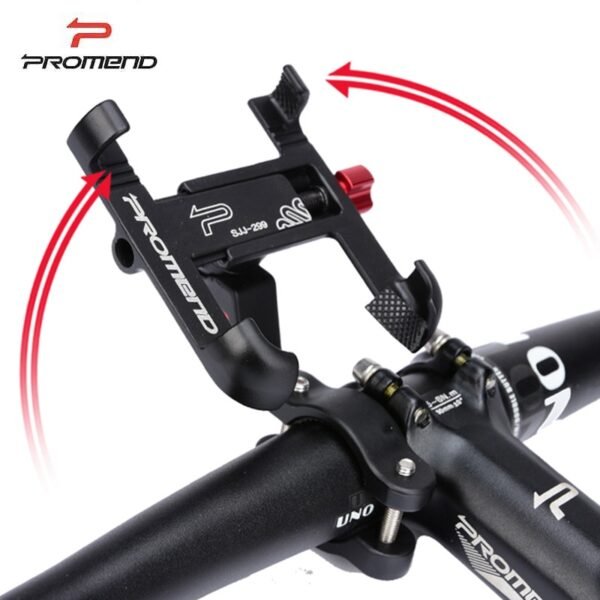 Promend-Aluminum-Alloy-Bike-Mobile-Phone-Holder-Adjustable-Bicycle-Phone-Holder-Non-slip-MTB-Phone-Stand Alloy Bike Mobile Phone Holder