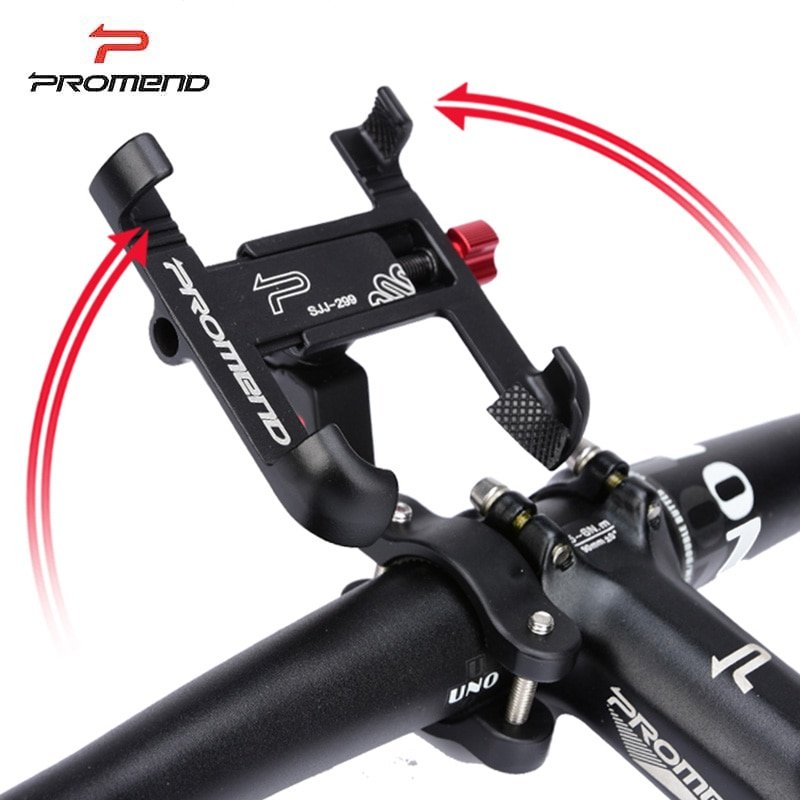 Promend-Aluminum-Alloy-Bike-Mobile-Phone-Holder-Adjustable-Bicycle-Phone-Holder-Non-slip-MTB-Phone-Stand Alloy Bike Mobile Phone Holder